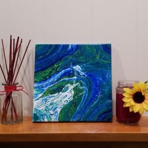 10"x10" Handmade paint pour